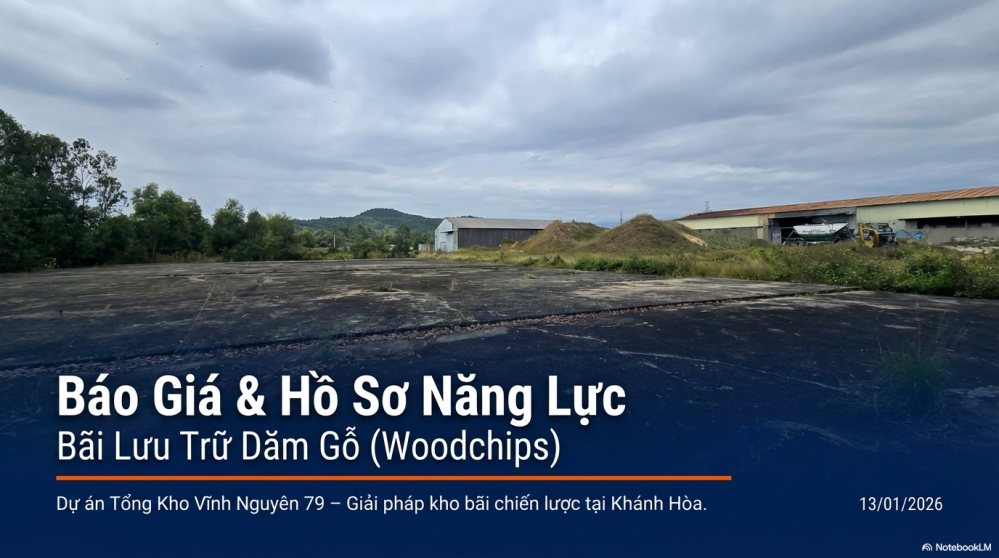 Cho Thuê Bãi Lưu Trữ Dăm Gỗ 15.000 m²